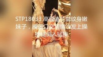 STP18033 高颜值花臂纹身嫩妹子，摸逼口交调情沙发上操抬腿侧入猛操